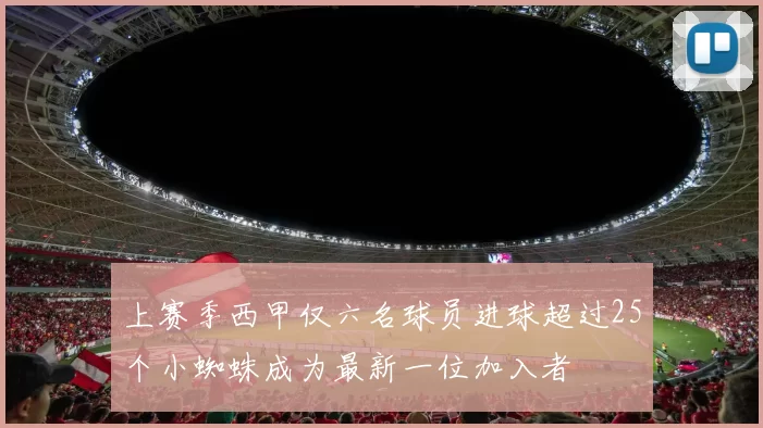 上赛季西甲仅六名球员进球超过25个小蜘蛛成为最新一位加入者